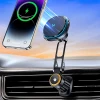 Автодержатель с функцией беспроводной зарядки Wozinsky 15W Black with MagSafe (WCT5-6S2Y)