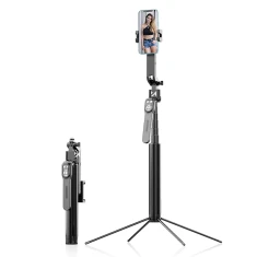 Універсальний штатив Wozinsky Selfie Stick with Tripod Function with AI Auto Face Tracking Black (WST-360YS)