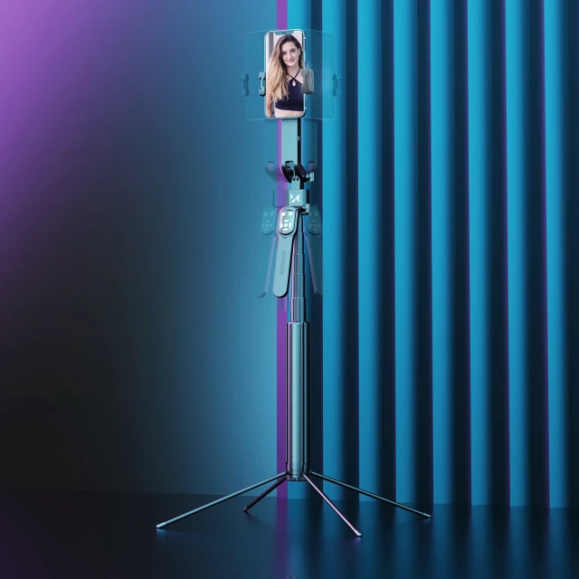 Універсальний штатив Wozinsky Selfie Stick with Tripod Function with AI Auto Face Tracking Black (WST-360YS)