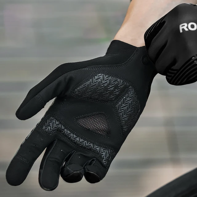 Рукавички велосипедні Rockbros весна/літо/осінь, повні, розмір: XL - чорні (16110006009)