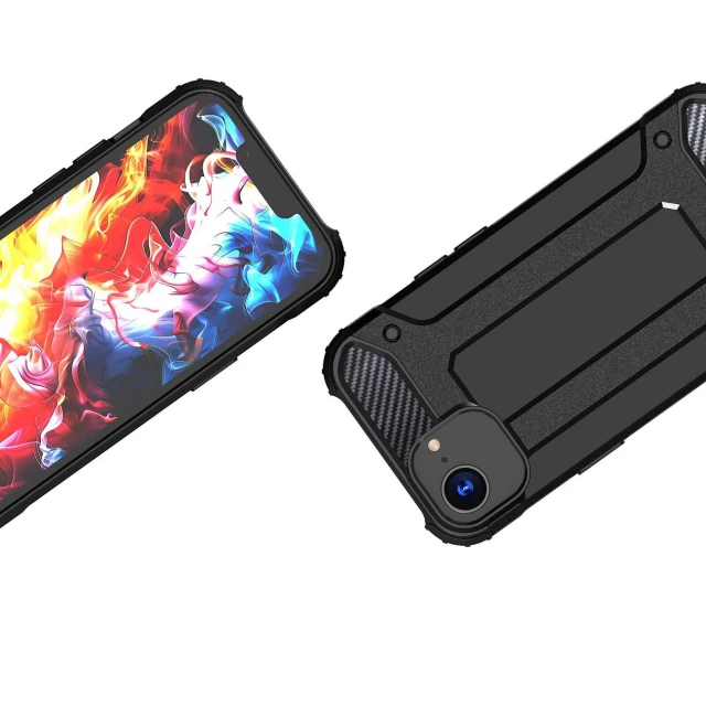 Чохол Hurtel Hybrid Armor для iPhone 16e Black (Hybrid Armor iPhone SE 2025 Black)