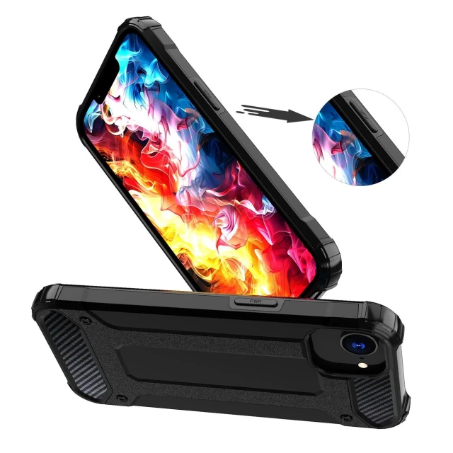 Чохол Hurtel Hybrid Armor для iPhone 16e Black (Hybrid Armor iPhone SE 2025 Black)