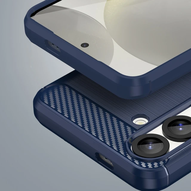 Чохол Hurtel Carbon Case для iPhone 16e Blue (5907769376955)