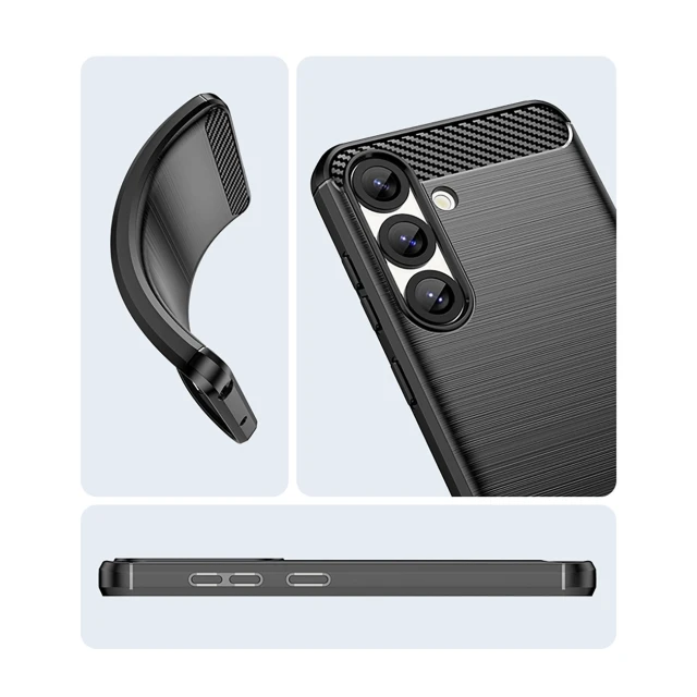 Чохол Hurtel Carbon Case для Samsung Galaxy S25 Edge Black (5907769377228)