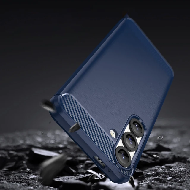 Чохол Hurtel Carbon Case для Samsung Galaxy S25 Edge Blue (5907769377235)