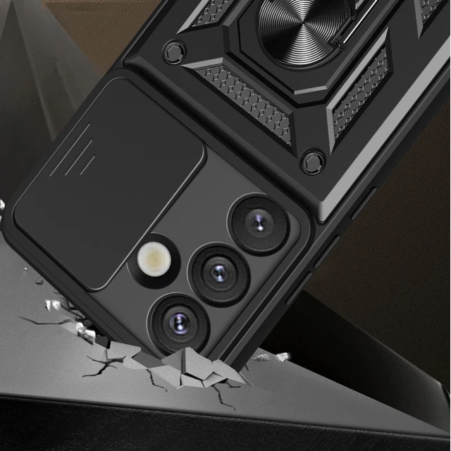 Чохол Hurtel Hybrid Armor Camshield для OnePlus 13 5G Black (5907769377785)