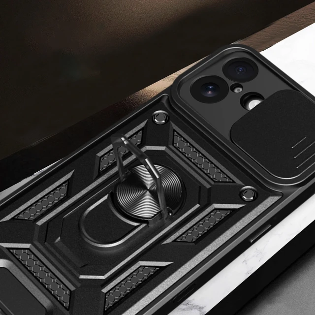 Чохол Hurtel Hybrid Armor Camshield для iPhone 17 Black (5907769379376)