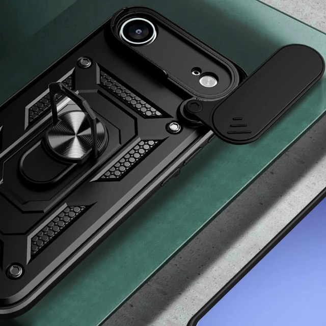Чохол Hurtel Hybrid Armor Camshield для iPhone 17 Air Black (5907769379383)