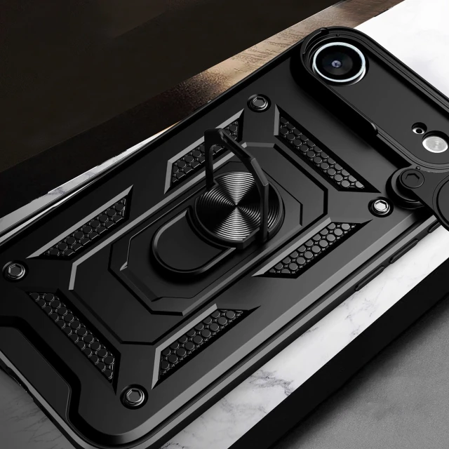 Чохол Hurtel Hybrid Armor Camshield для iPhone 17 Air Black (5907769379383)