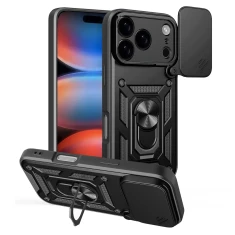 Чехол Hurtel Hybrid Armor Camshield для iPhone 17 Pro Black (5907769379390)