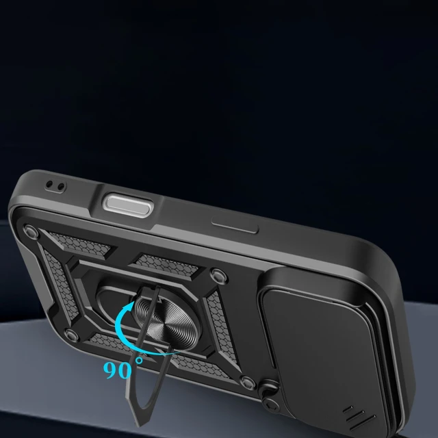 Чохол Hurtel Hybrid Armor Camshield для iPhone 17 Pro Black (5907769379390)