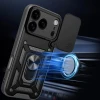 Чохол Hurtel Hybrid Armor Camshield для iPhone 17 Pro Max Чорний (5907769379406)