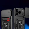Чохол Hurtel Hybrid Armor Camshield для iPhone 17 Pro Max Чорний (5907769379406)