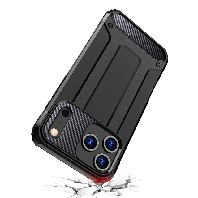 Чехол Hurtel Hybrid Armor для iPhone 17 Pro Черный (5907769379437)