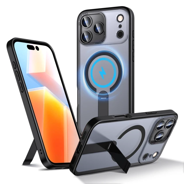 Чохол Hurtel Hybrid Armor X для iPhone 17 Pro Black with MagSafe (5907769379468)