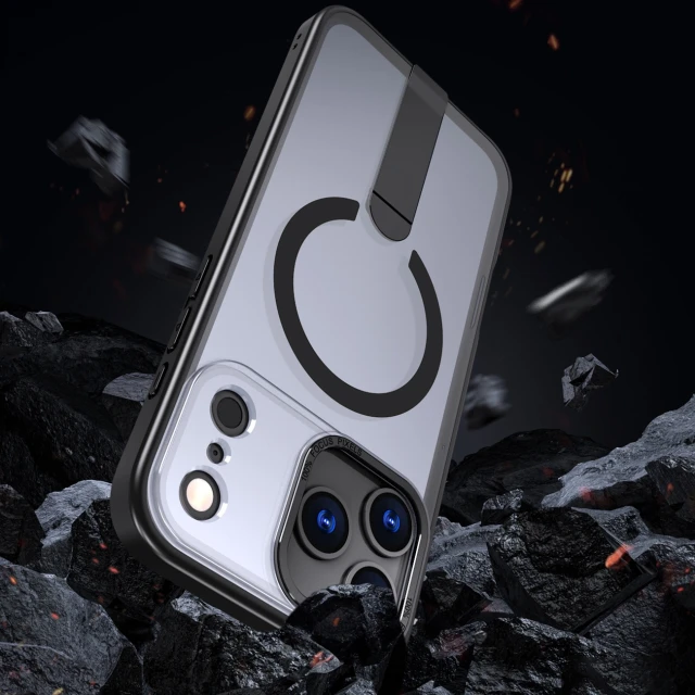 Чохол Hurtel Hybrid Armor X для iPhone 17 Pro Black with MagSafe (5907769379468)