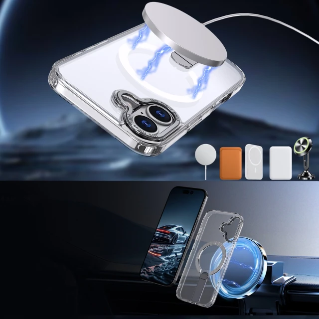 Чохол Hurtel Hybrid Armor X для iPhone 17 Прозорий with MagSafe (5907769379482)