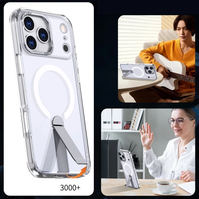 Чохол Hurtel Hybrid Armor X для iPhone 17 Pro Max Прозорий with MagSafe (5907769379505)