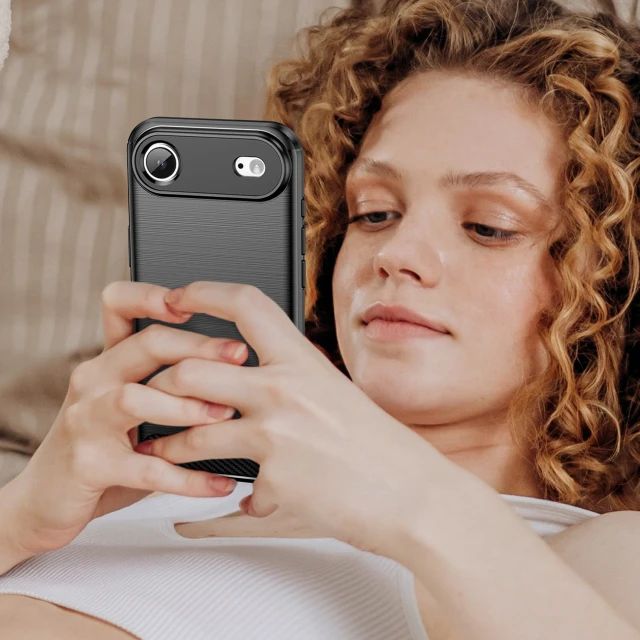 Чохол Hurtel Carbon Case для iPhone 17 Air Black (5907769379536)