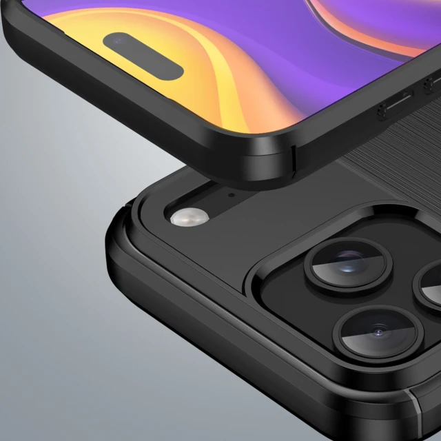 Чохол Hurtel Carbon Case для iPhone 17 Pro Black (5907769379543)