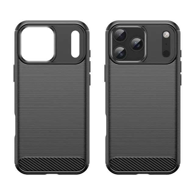 Чохол Hurtel Carbon Case для iPhone 17 Pro Black (5907769379543)
