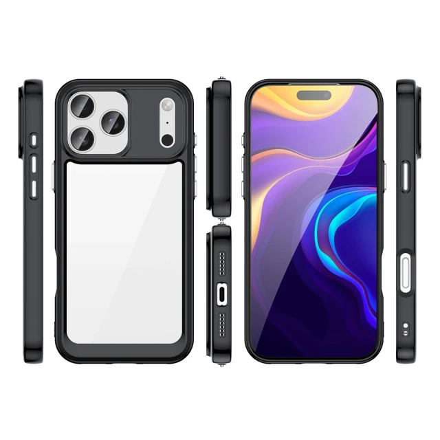 Чохол Hurtel Outer Space для iPhone 17 Pro Max Чорний прозорий (5907769379635)