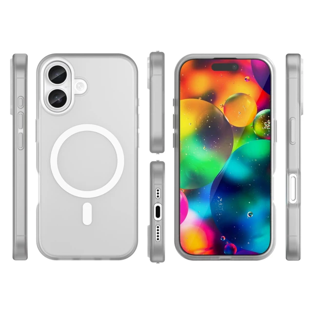 Чохол Hurtel Magnetic Abrasive для iPhone 17 Matowy White with MagSafe (5907769379727)