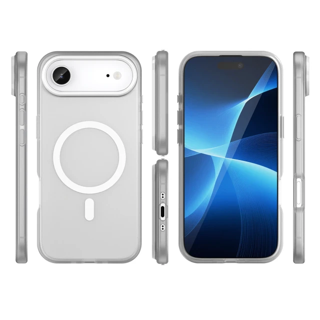 Чохол Hurtel Magnetic Abrasive для iPhone 17 Air Білий with MagSafe (5907769379734)