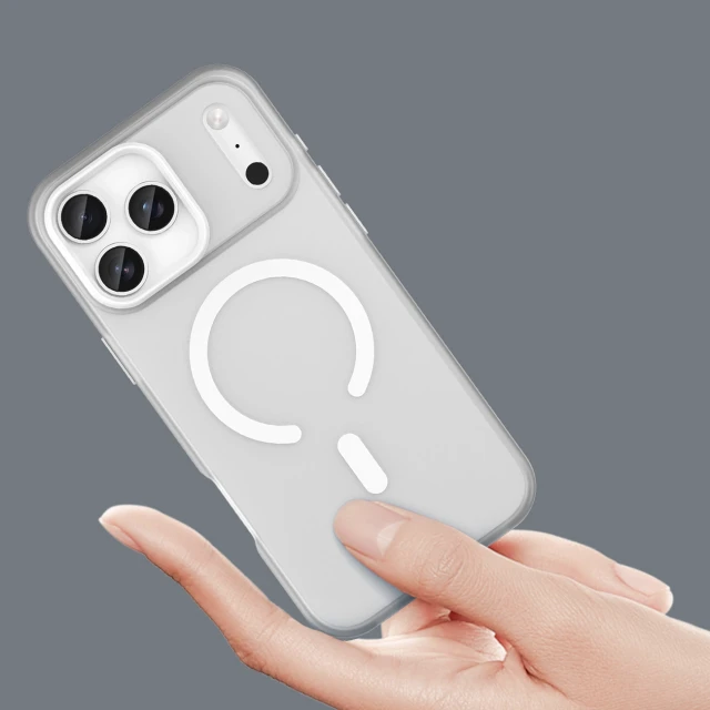 Чохол Hurtel Magnetic Abrasive для iPhone 17 Pro Матовий білий with MagSafe (5907769379741)