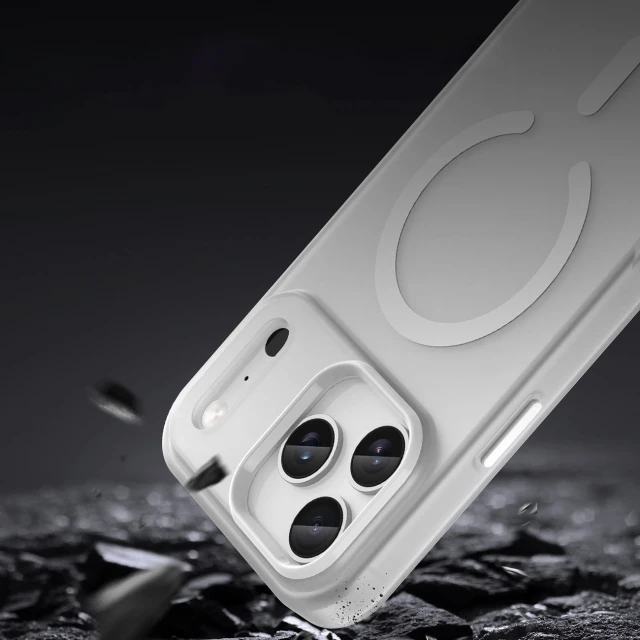 Чохол Hurtel Magnetic Abrasive для iPhone 17 Pro Матовий білий with MagSafe (5907769379741)