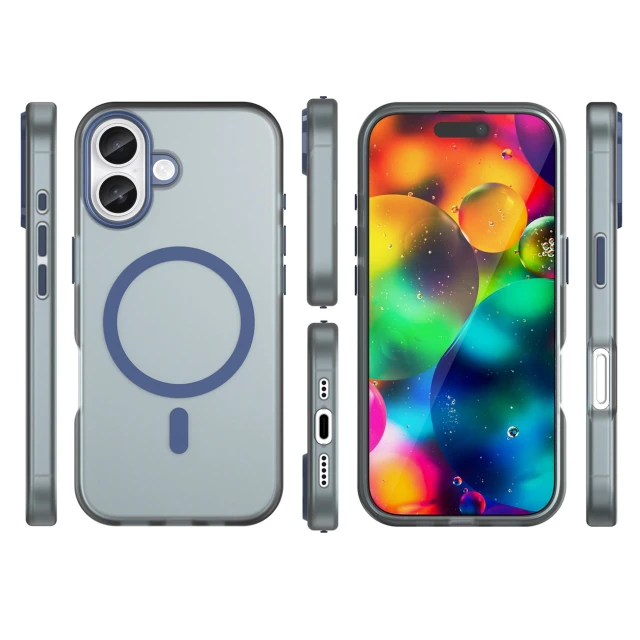 Чохол Hurtel Magnetic Abrasive для iPhone 17 Матовий синій with MagSafe (5907769379765)