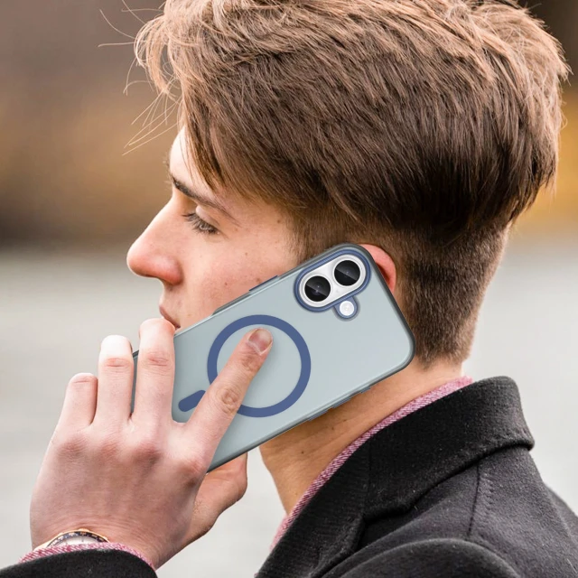 Чохол Hurtel Magnetic Abrasive для iPhone 17 Матовий синій with MagSafe (5907769379765)