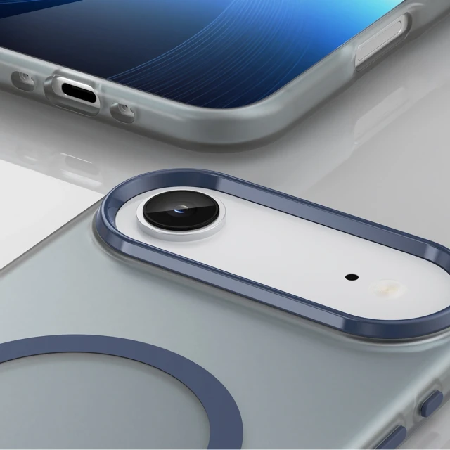 Чохол Hurtel Magnetic Abrasive для iPhone 17 Air Матовий синій with MagSafe (5907769379772)
