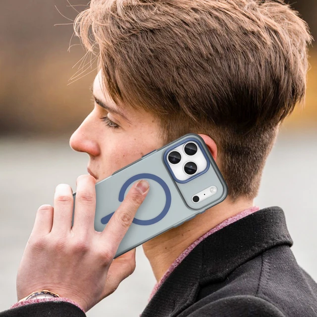 Чохол Hurtel Magnetic Abrasive для iPhone 17 Pro Max Матовий синій with MagSafe (5907769379796)