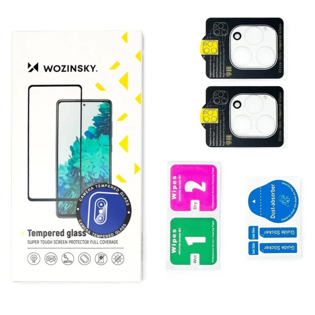 Защитное стекло для камеры Wozinsky Full Camera Glass для iPhone 17 Black (2 pack) (5907769380099)