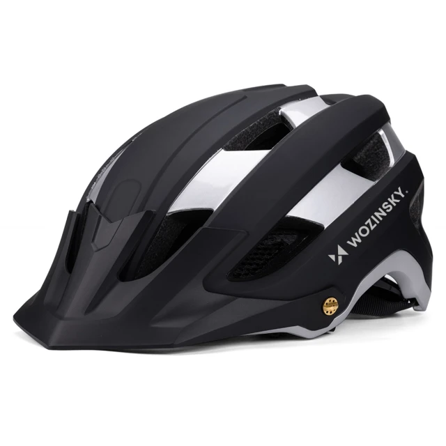 Велошолом MTB Wozinsky легкий L - чорно-сріблястий (5907769380839)