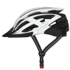 Велошолом MTB Wozinsky з задньою USB-лампою M - чорно-білий (5907769380860)