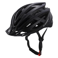 Велосипедний шолом Wozinsky MTB з задньою USB-лампою M чорний (5907769380877)