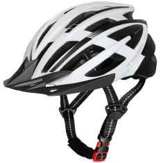 Велосипедний шолом Wozinsky MTB з задньою USB-лампою L Black-White (5907769380891)