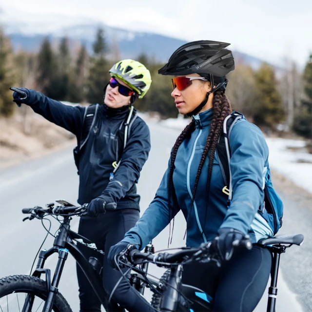 Велосипедний шолом Wozinsky MTB з задньою USB лампою L чорний (5907769380907)