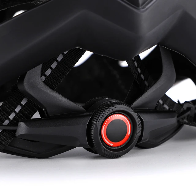 Велосипедний шолом Wozinsky MTB з задньою USB лампою L чорний (5907769380907)