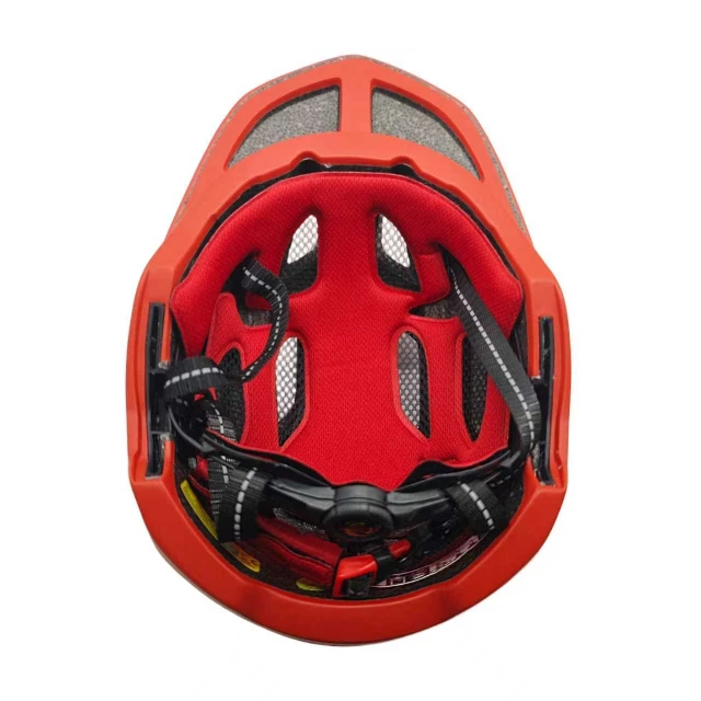 Дитячий велосипедний шолом Wozinsky Fullface з задньою USB-лампою S Red-Yellow (5907769381003)