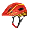 Дитячий велосипедний шолом Wozinsky Fullface з задньою USB-лампою S Red-Yellow (5907769381003)