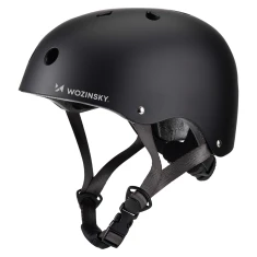 Велосипедний шолом Wozinsky BMX/самокат легкий S чорний (5907769381027)