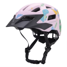 Дитячий велосипедний шолом Wozinsky MTB з знімним козирком S рожевий (5907769381133)