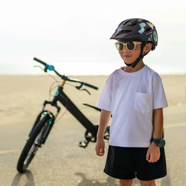 Дитячий велосипедний шолом Wozinsky MTB з знімним козирком S Black (5907769381157)