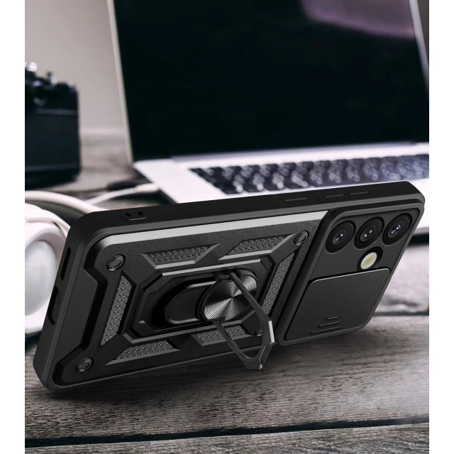 Чохол Hurtel Hybrid Armor Camshield для Samsung Galaxy S26 Plus Black (5907769381447)