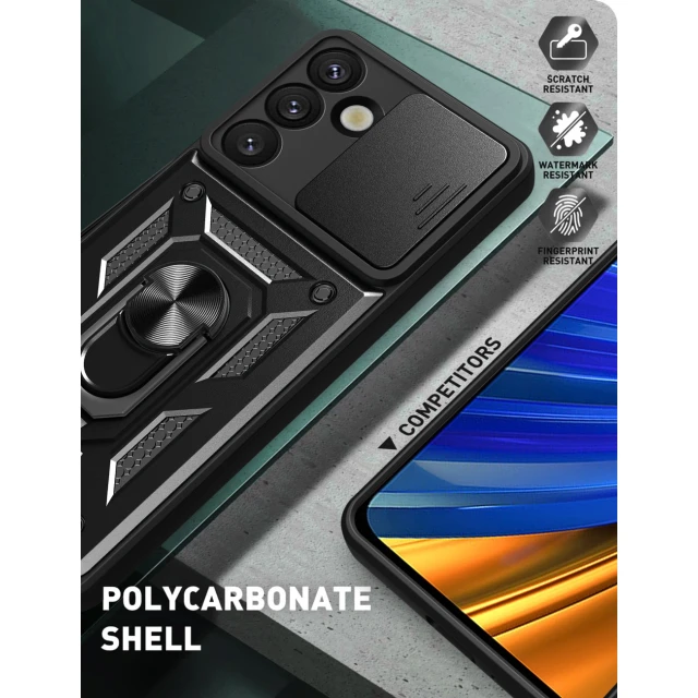 Чохол Hurtel Hybrid Armor Camshield для Samsung Galaxy S26 Plus Black (5907769381447)