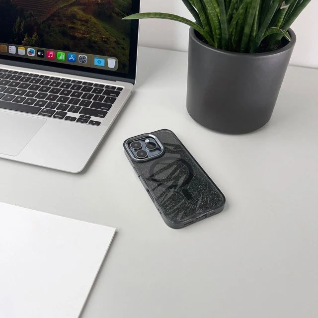 Чохол Hurtel Glitter Case для Samsung Galaxy S26 Black with MagSafe (5907769381683)