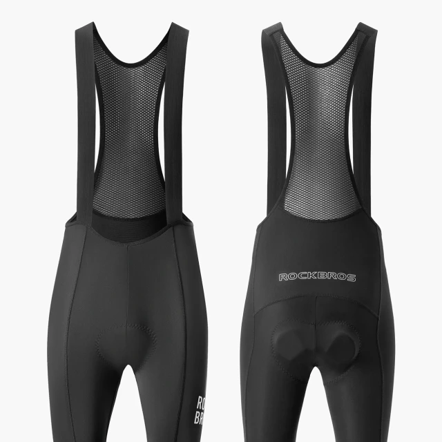 Велоштаны Rockbros с лямками длинные 2XL Black (5907769382642)